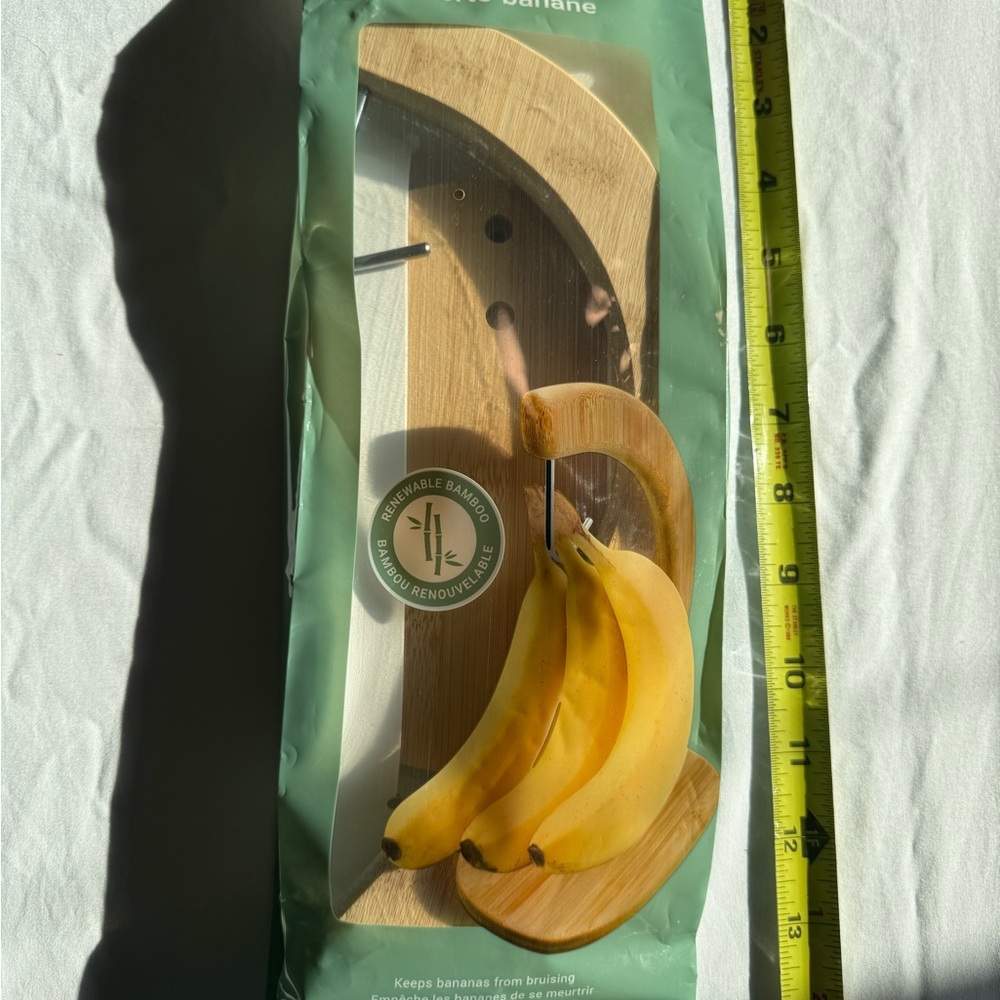 Bamboo Banana Hanger with Wooden Base